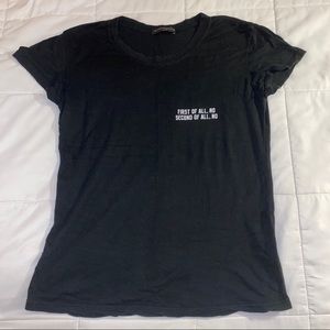 Brandy Melville Black "First of All" Top OS